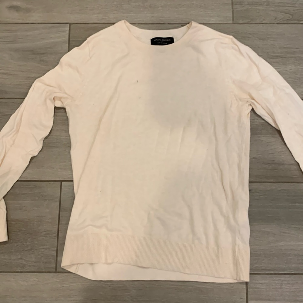 Banana republic cute beige long sleeve forever sweater